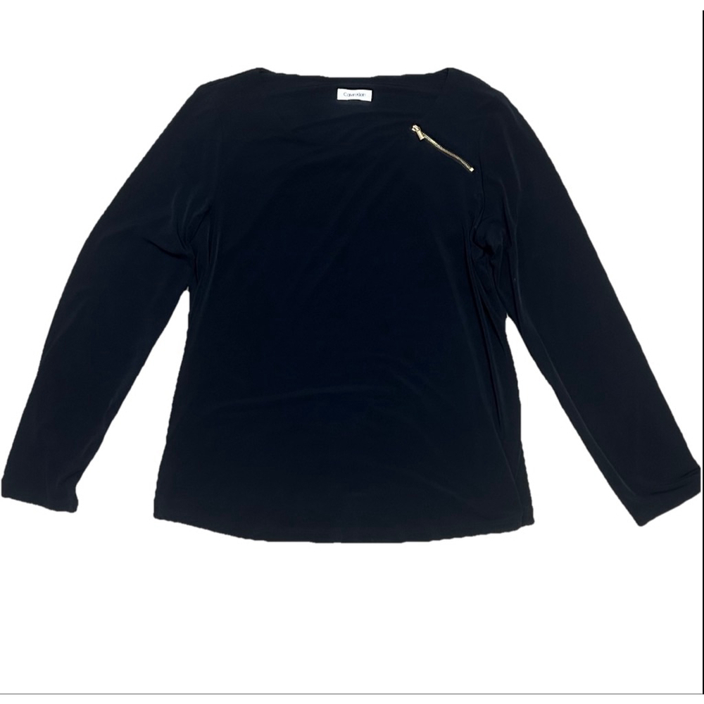 Women's Calvin Klein Long Sleeve Top Size L Black